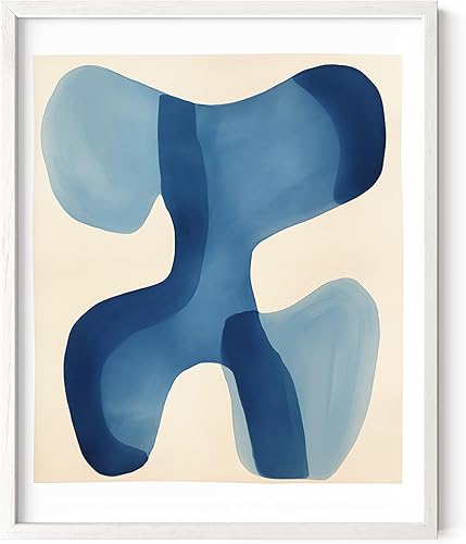 Miniatura 207 de HAUS AND HUES Arte abstracto moderno para pared, arte de sala de estar azul y verde, obra de arte moderna para paredes, imagen minimalista para sala