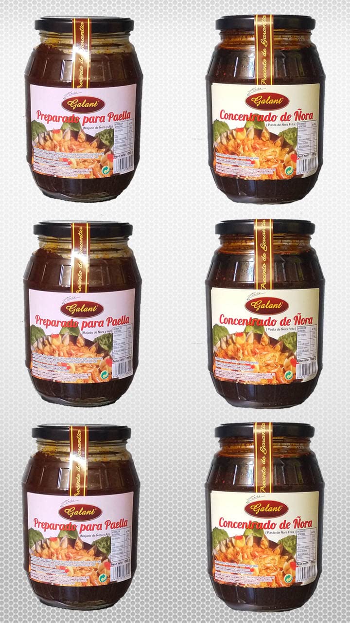 José Galant - Preparado para paella y Concentrado de ñora - 6 x 1000 g