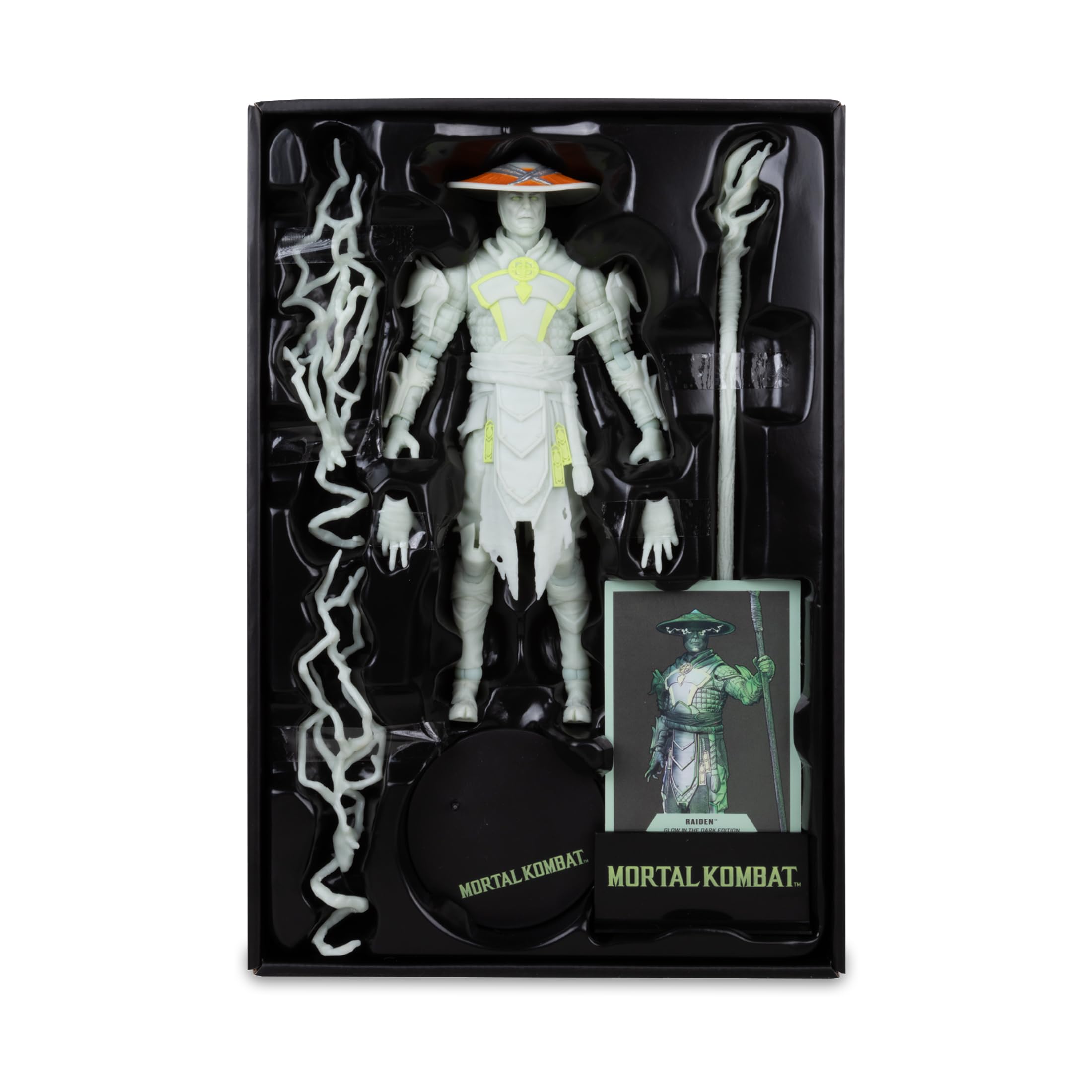 Mortal Kombat Actionfigur Glow in the Dark Edition Raiden (Gold Label) 18 cm