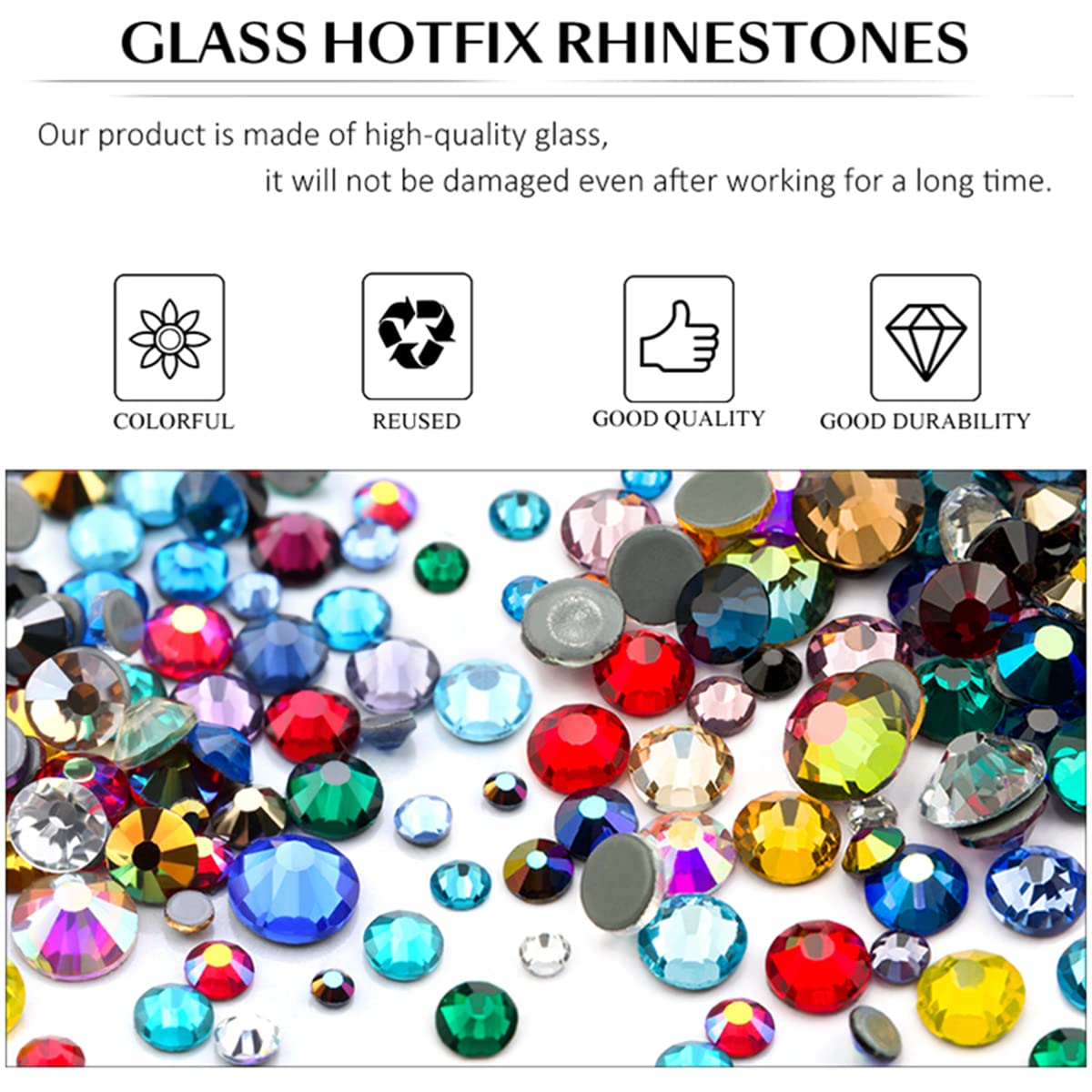 1440 Strass Hotfix Trasparenti SS10 2.7-2.8mm - Cristalli Termoadesivi Per Vestiti, Unghie, Fai Da Te E Decorazioni
