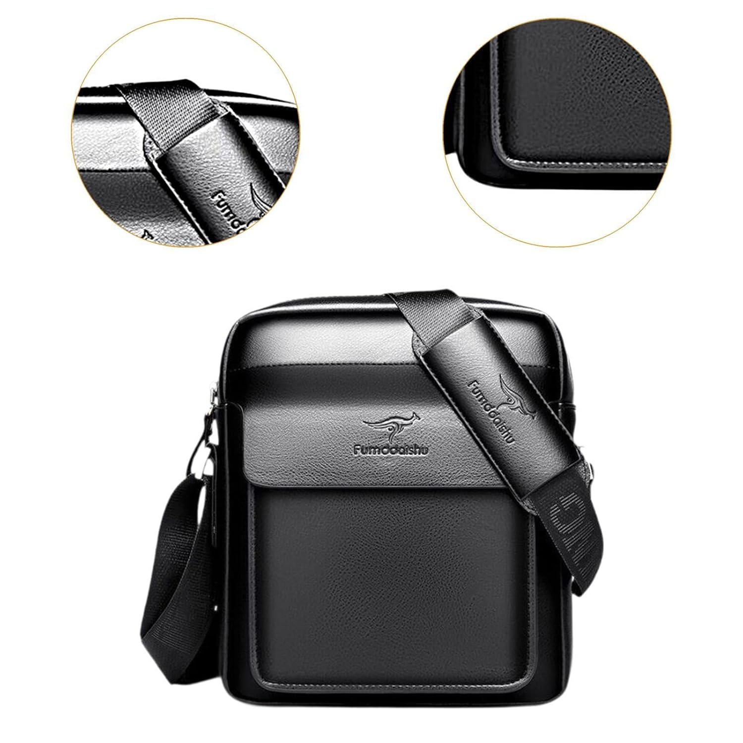 CLUB BOLLYWOOD BNF®Men Shoulder Bag Zipper Fashionable Satchel Bag for Office Business Shopping Black 22x19x6cm|Clothing, Shoes & Accessories | Mens Accessories | Backpacks, Bags & Briefcases 5 71 MITV5v5L. SL1500