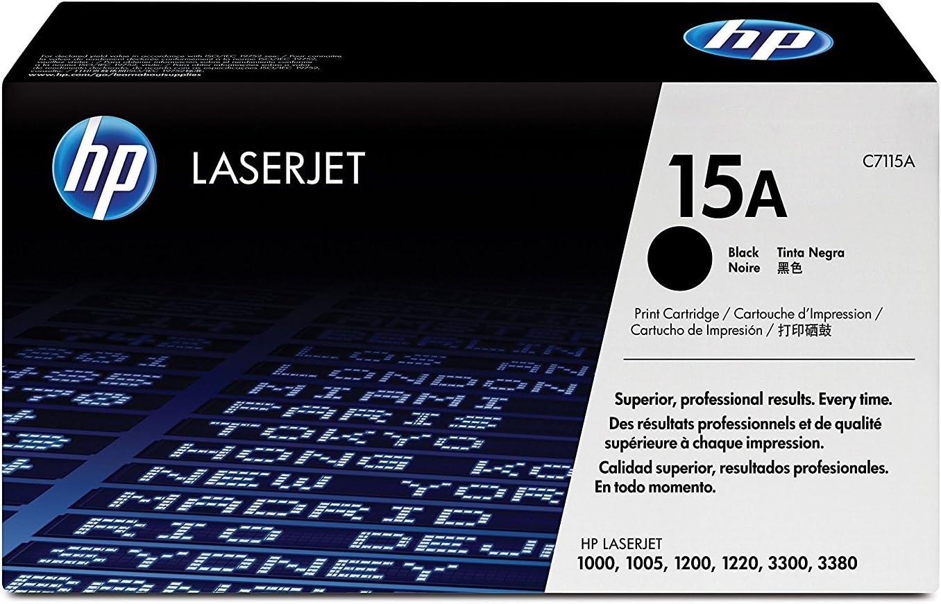 Toner Cartridge C7115A For LaserJet 1200 (Black) - 2,500 page yield approximat. - Black - (Remanufactured)