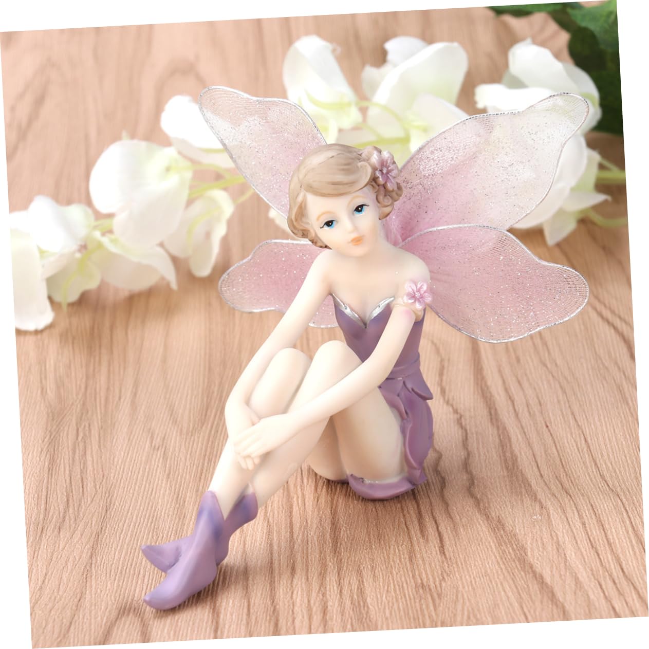IMIKEYA 2stücke Schöner Aus Harz Mit Handbemalte Miniaturfiguren Für Hochzeitsdekoration Und Garten Sitzend Stil b Beine Geschlossen Für Fairy Garden Und