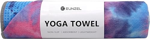 Miniatura 13 de Eunzel Toalla de yoga, toalla para esterilla de yoga caliente con puntos de agarre, absorbente de sudor, antideslizante, para yoga caliente, pilates