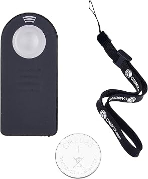Wireless IR Shutter Remote Control - Compatible with Nikon and Canon cameras, for example: DF, D5, D610, D750, D810, D5300, D7200 and EOS 5D mark IV, 5DS, 6D, 77D, 100D, 750D, 1300D, 10X mark II