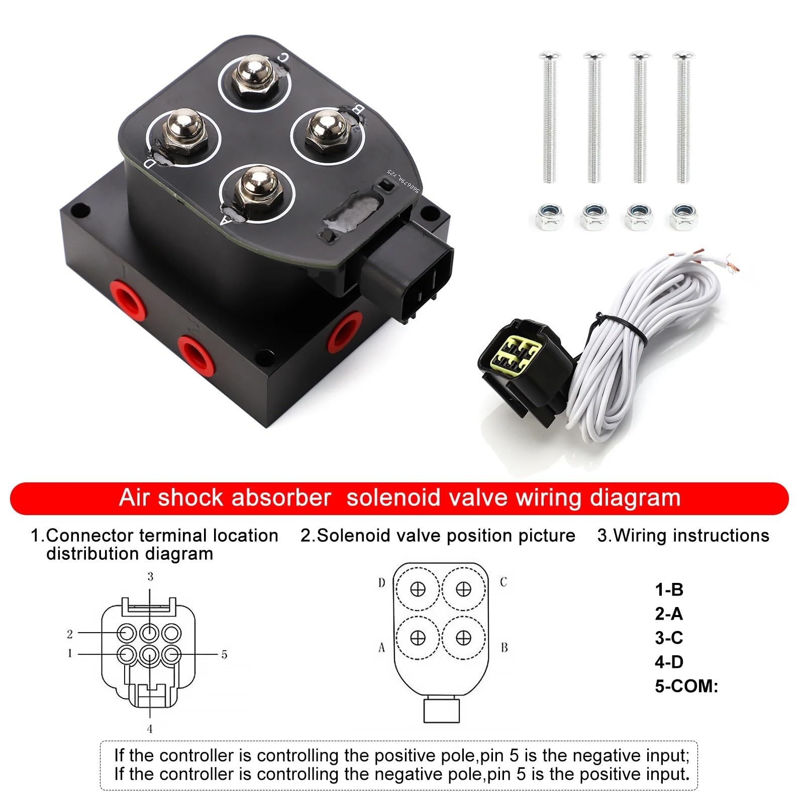 Amortyzator 12V 0-200psi/0-300psi Zawór elektromagnetyczny Zawieszenie pneumatyczne Amortyzator do automatycznego szybkiego sterowania Fbss(0-200pSI 2 control)