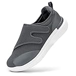 FitVille Diabetic Shoes for Men Extra Wide Width Orthopedic Slip-on Shoes Adjustable Closure Walking Sneakers with Arch Support Cushioning Therapeutic for Swollen Feet