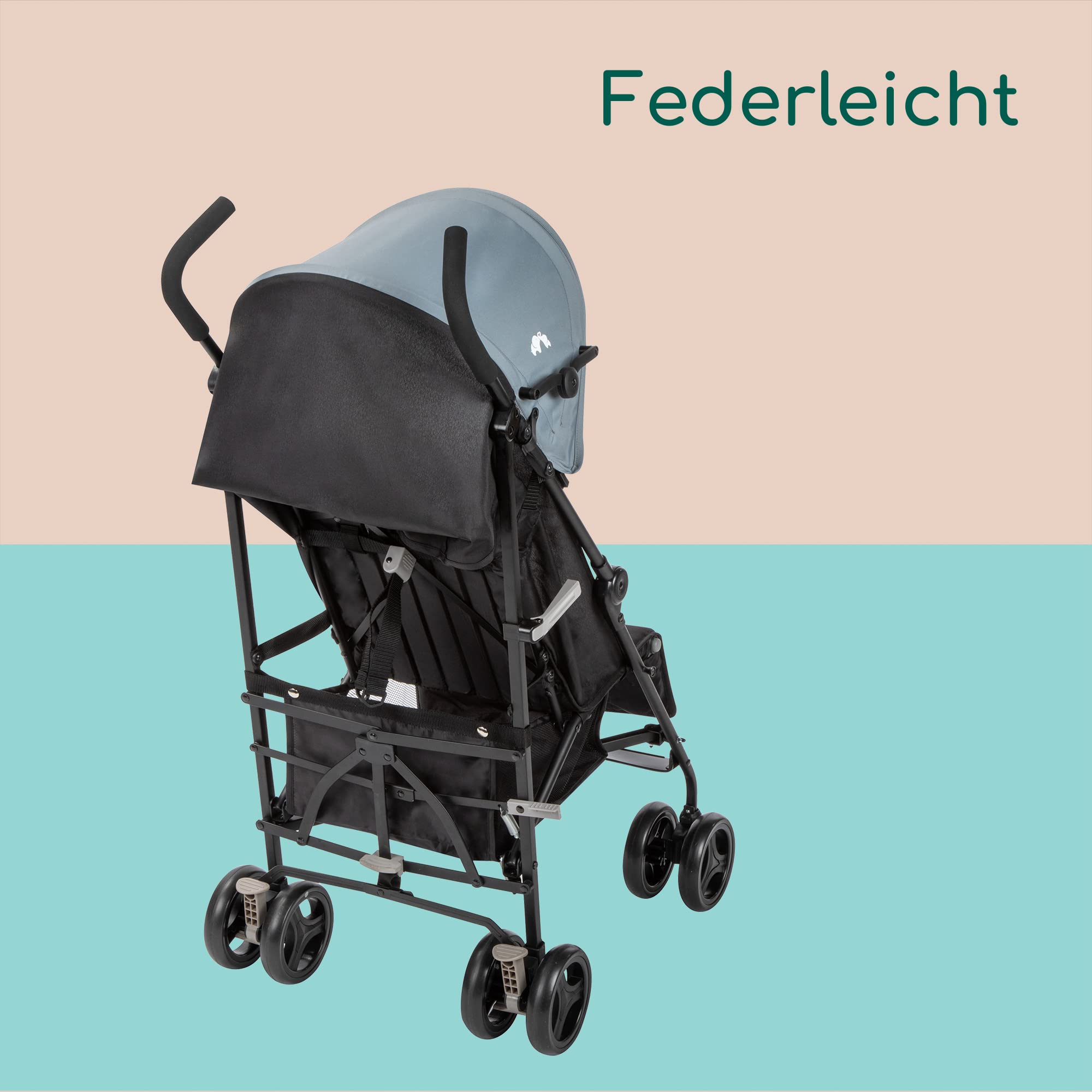 Bebeconfort Rainbow, Kinderwagen, Kompakt und Wendig, 6 Monaten bis 4 Jahre, bis zu 22 kg, Shadow Block (Multi)