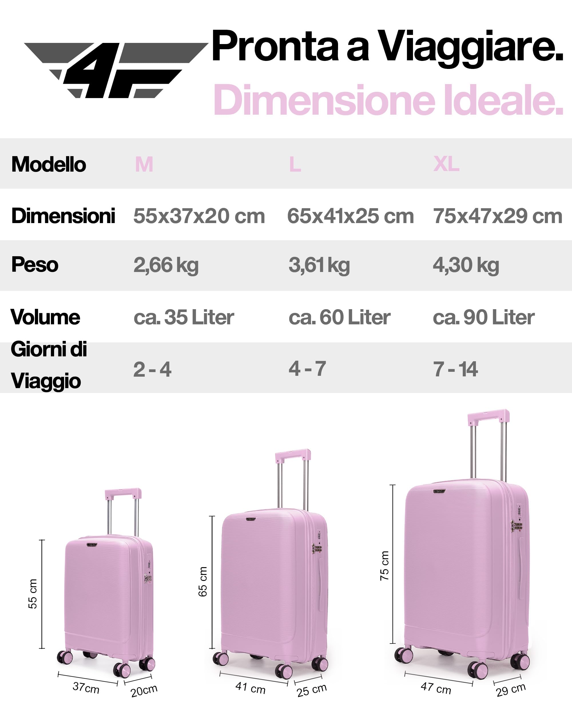 Trolley Da Viaggio Rigido Leggero XL – 75 cm (90L), Grande Valigia Trolley Con Serratura TSA, 4 Ruote Doppie Spinner E Manico Telescopico In Alluminio, Bagaglio Da Stiva, Bagaglio Da Viaggio