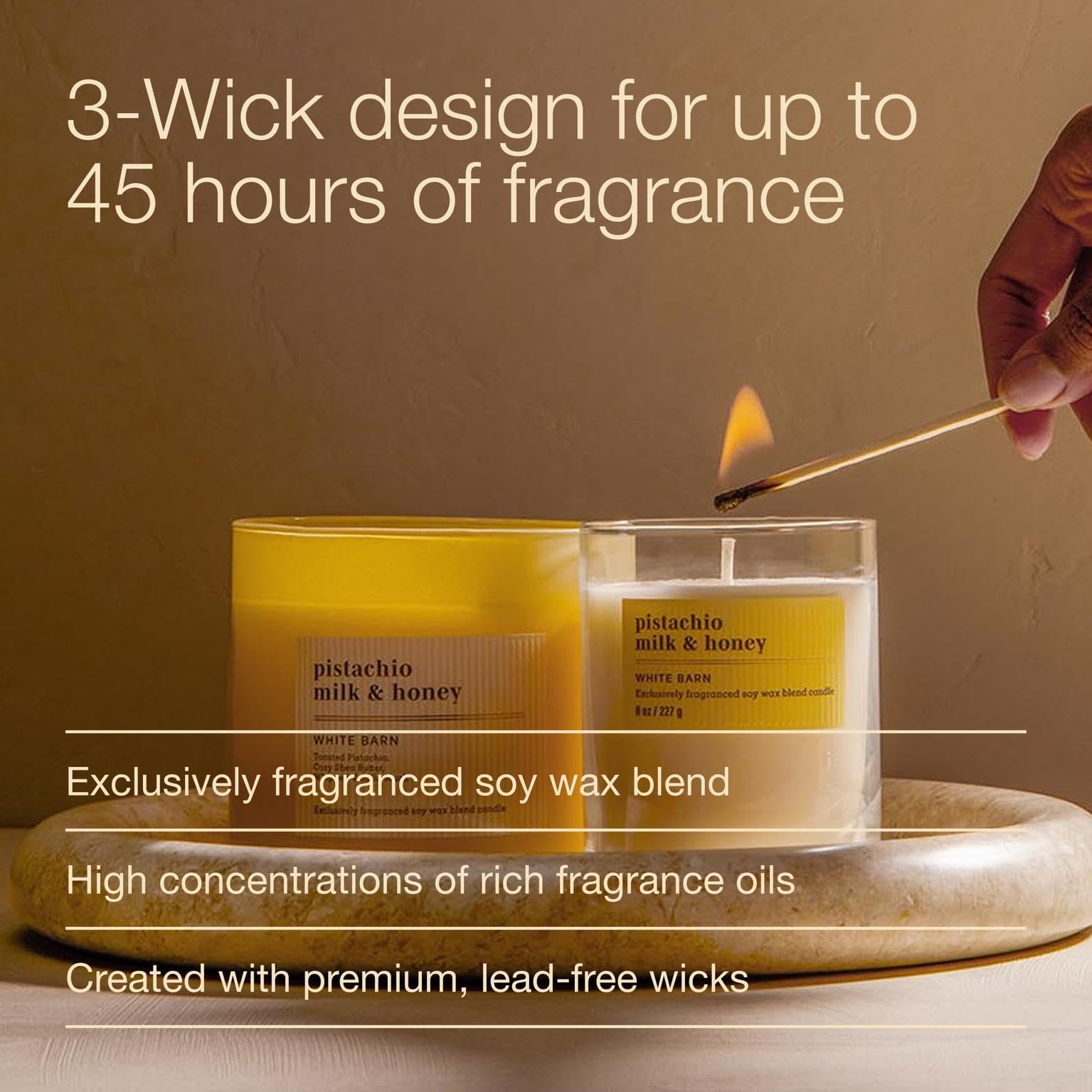 Amazon.com: Bath & Body Works 3-Wick Candle, Pistachio Milk