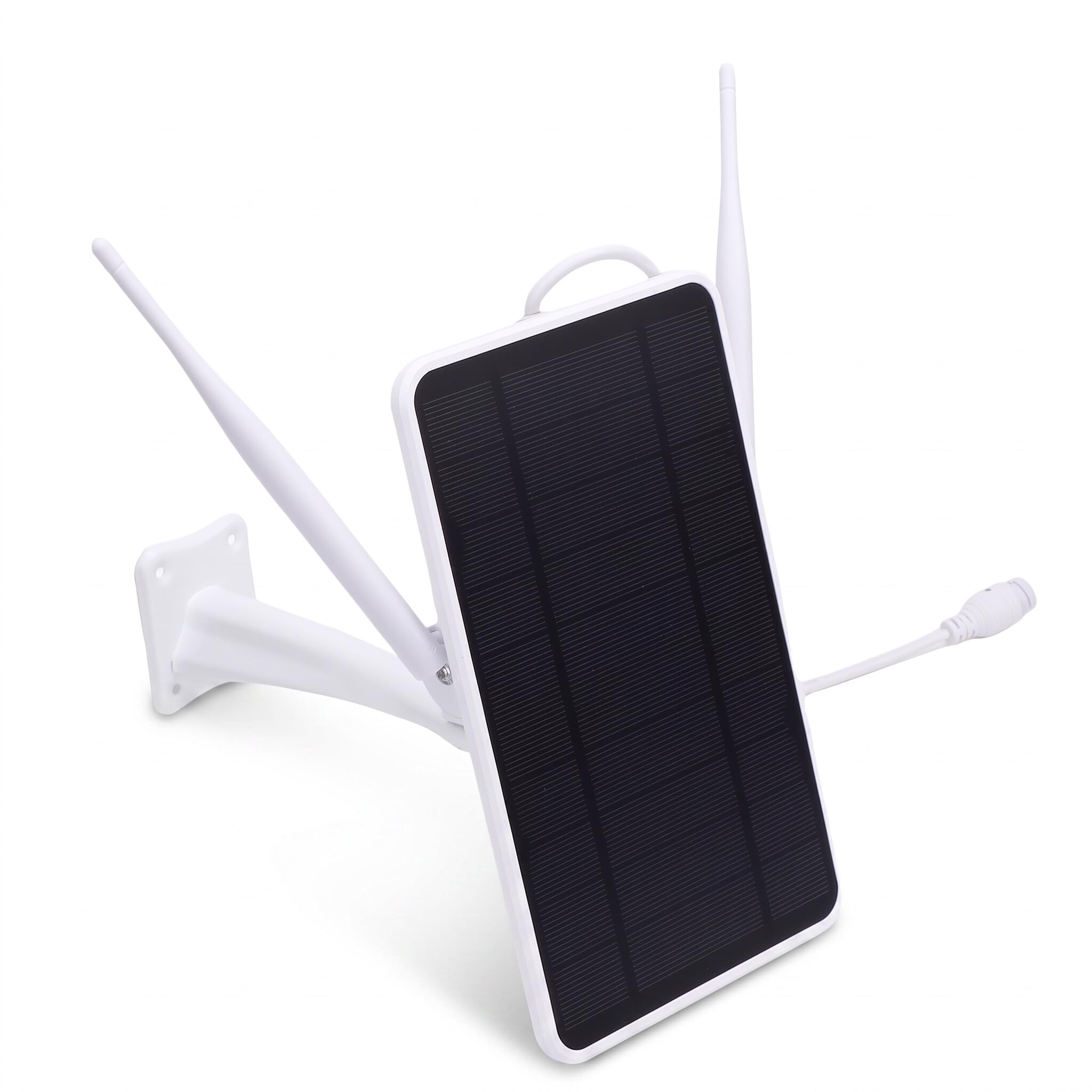 Dpofirs Solaire Alimenté en Plein Air 4G LTE Modem Routeur, avec Fente pour Carte SIM, 6W Solaire WiFi Extender, pour Camping RVs en Plein Air (Version de l'UE)