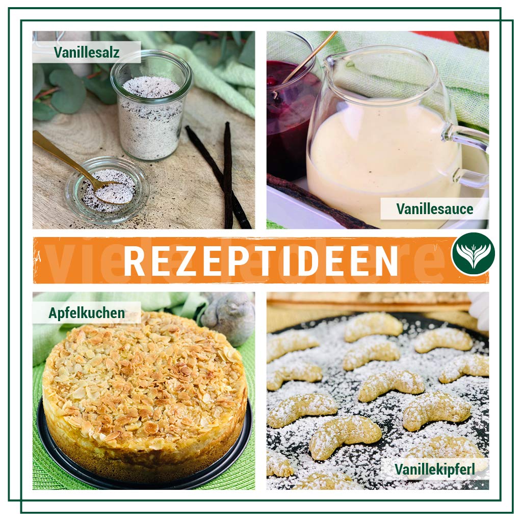 Azafran Bourbon Vanille, Madagaskar Vanillepulver (aus Vanillestangen ganz), gemahlene Vanilleschoten 100g