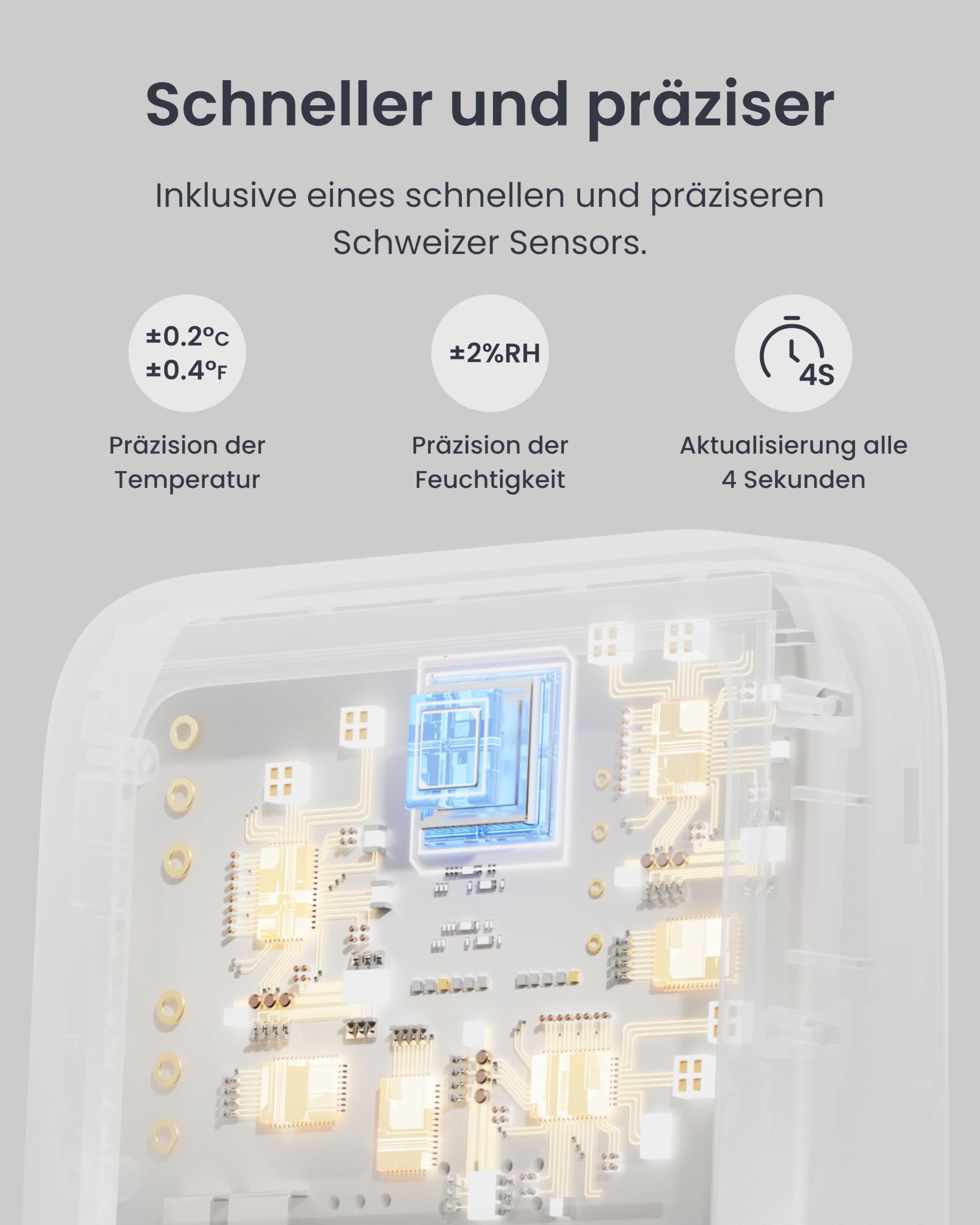 SwitchBot Hygrometer Thermometer Innen und Außen 5er-Pack mit Hub Mini Matter
