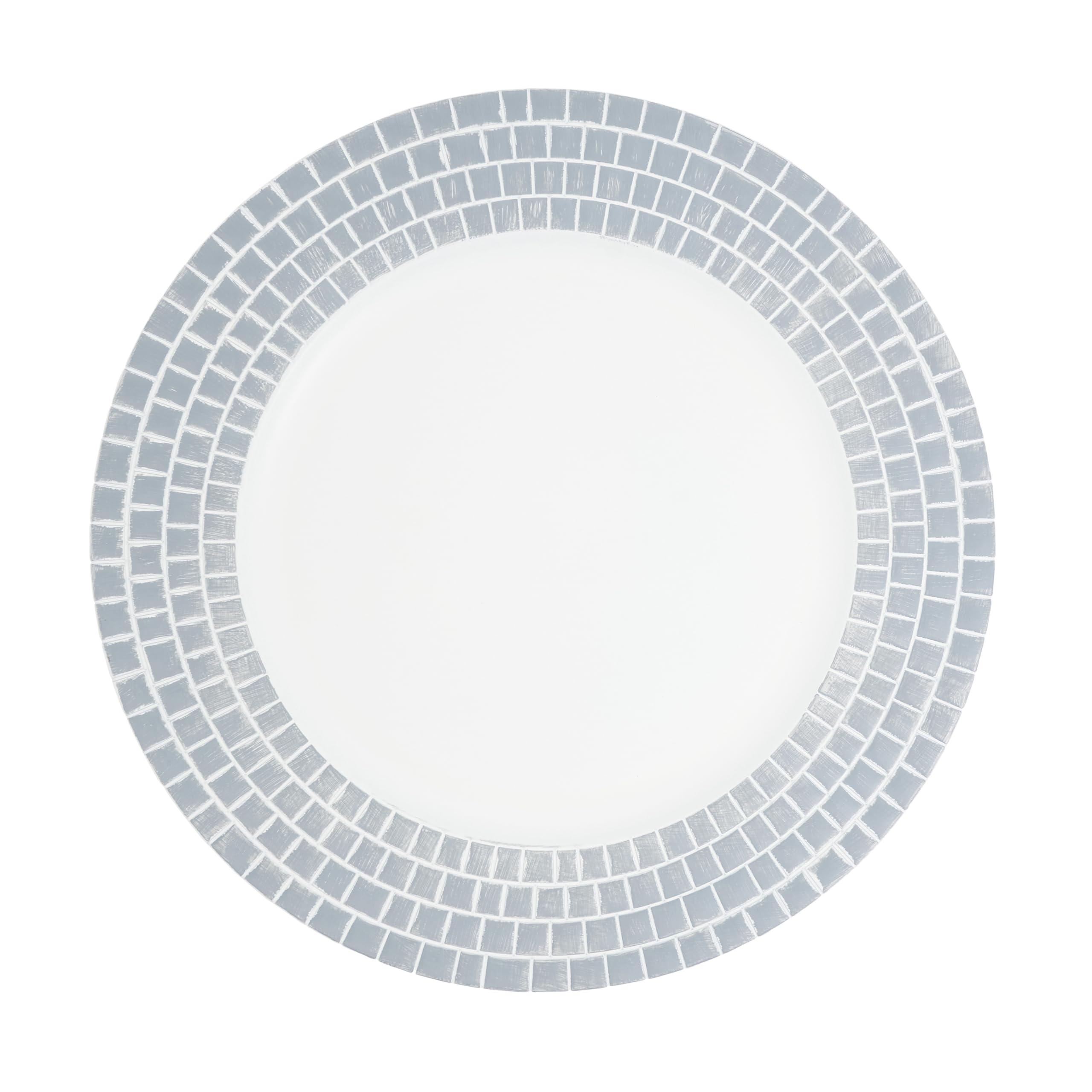 SARO LIFESTYLE Decorative Tile Edged Charger Plate (Set of 4), 13