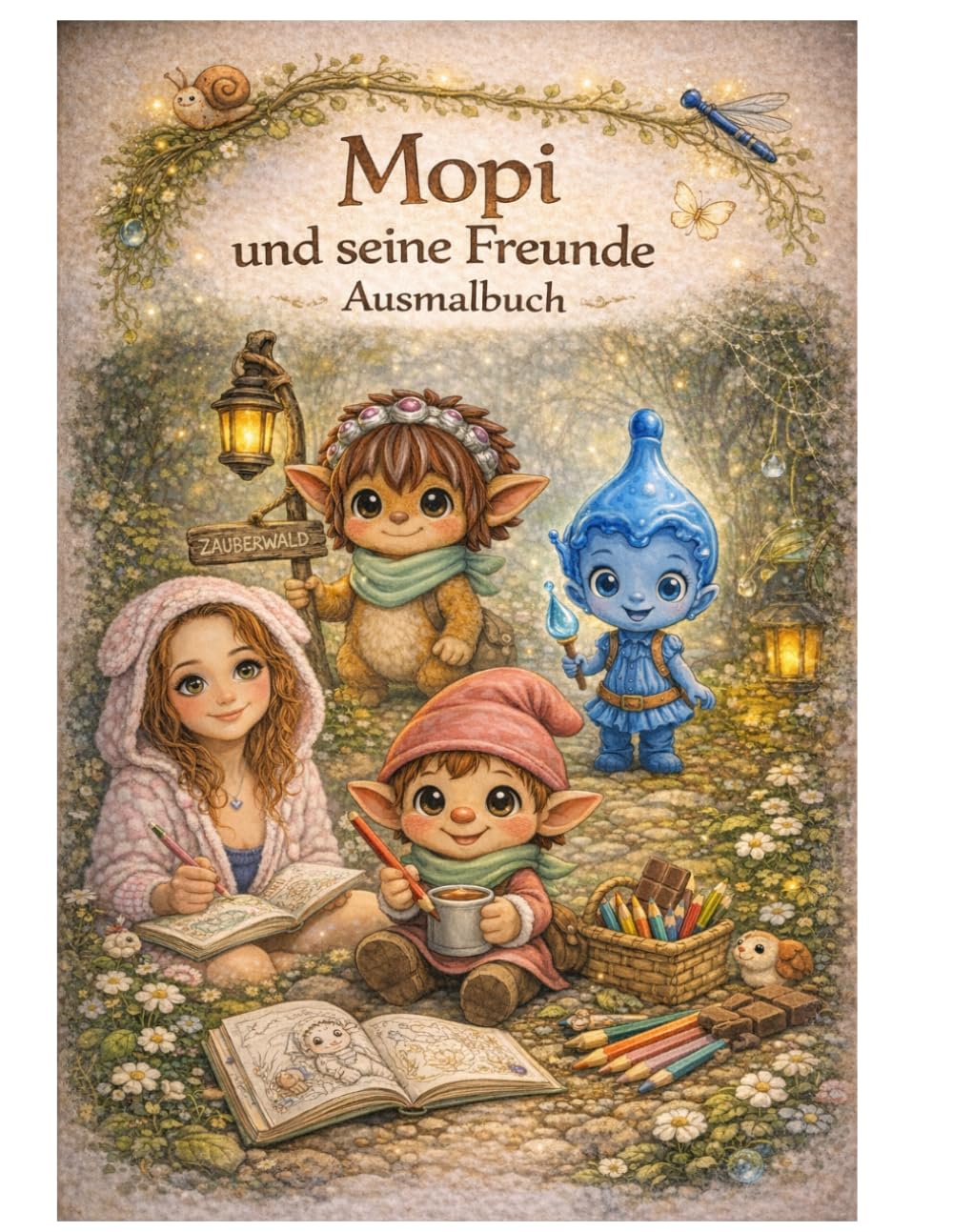 Mopi und seine Freunde - mein erstes Malbuch: Ein zauberhaftes Ausmalbuch für kinder ab 3 Jahren