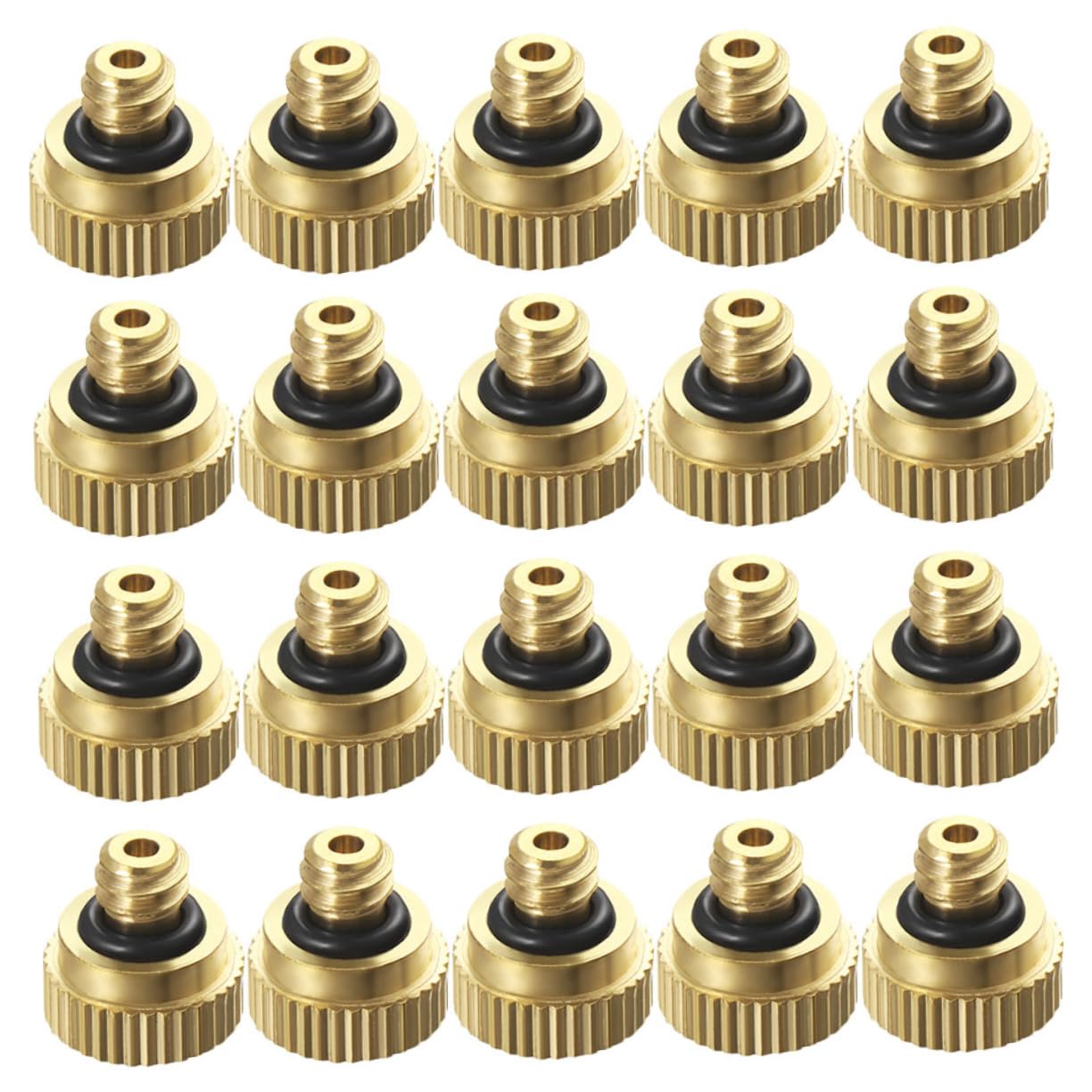 BCOATH Low Pressure Misting Spray Nozzles 40pcs Brass Atomizing Nozzle Set for Irrigation