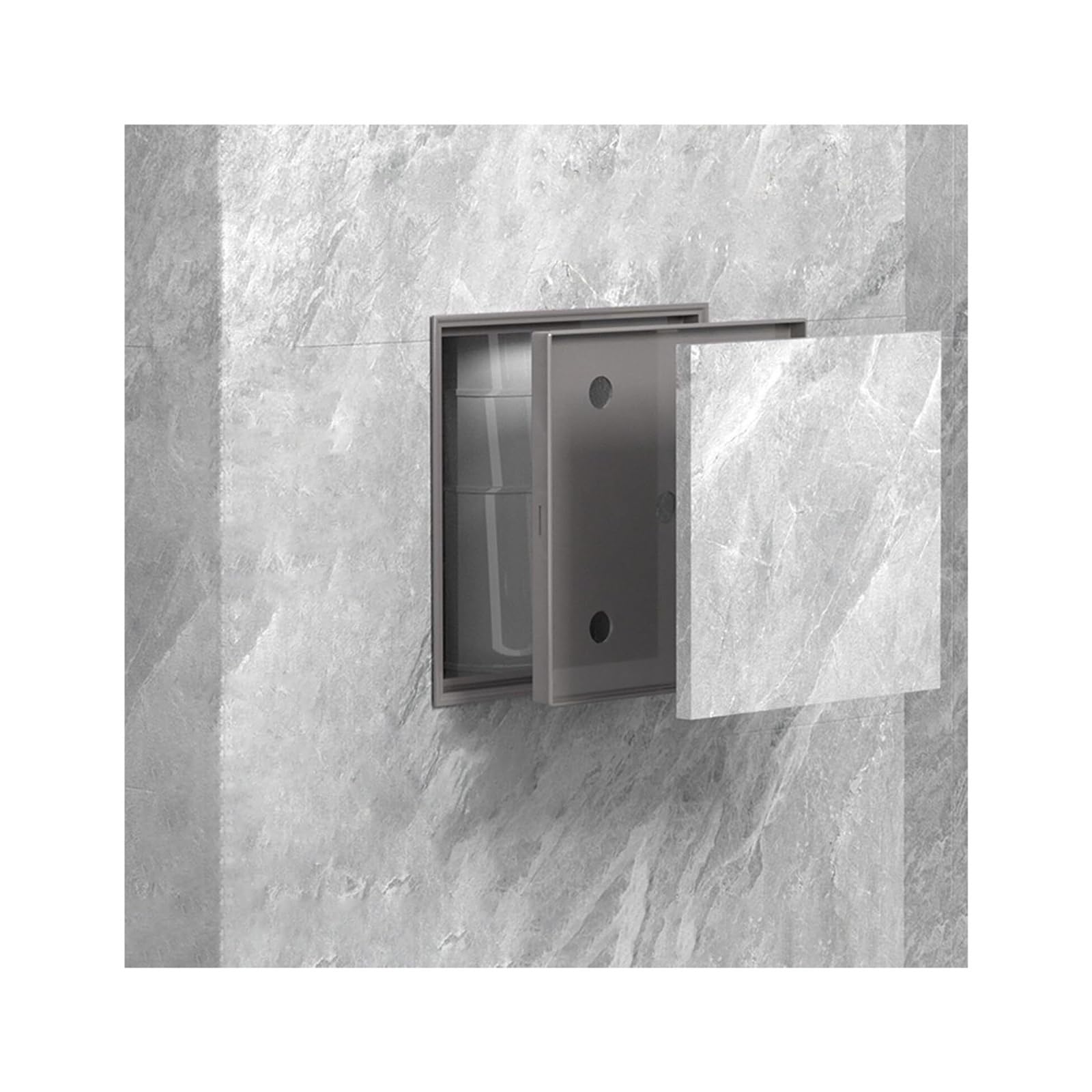 Qhknuyoax Grijs Inspection Hatch Revision Door, Pvc Access Panel For Drywall, White Gray, Multiple Sizes(,16X16cm/6.3X6.3in)