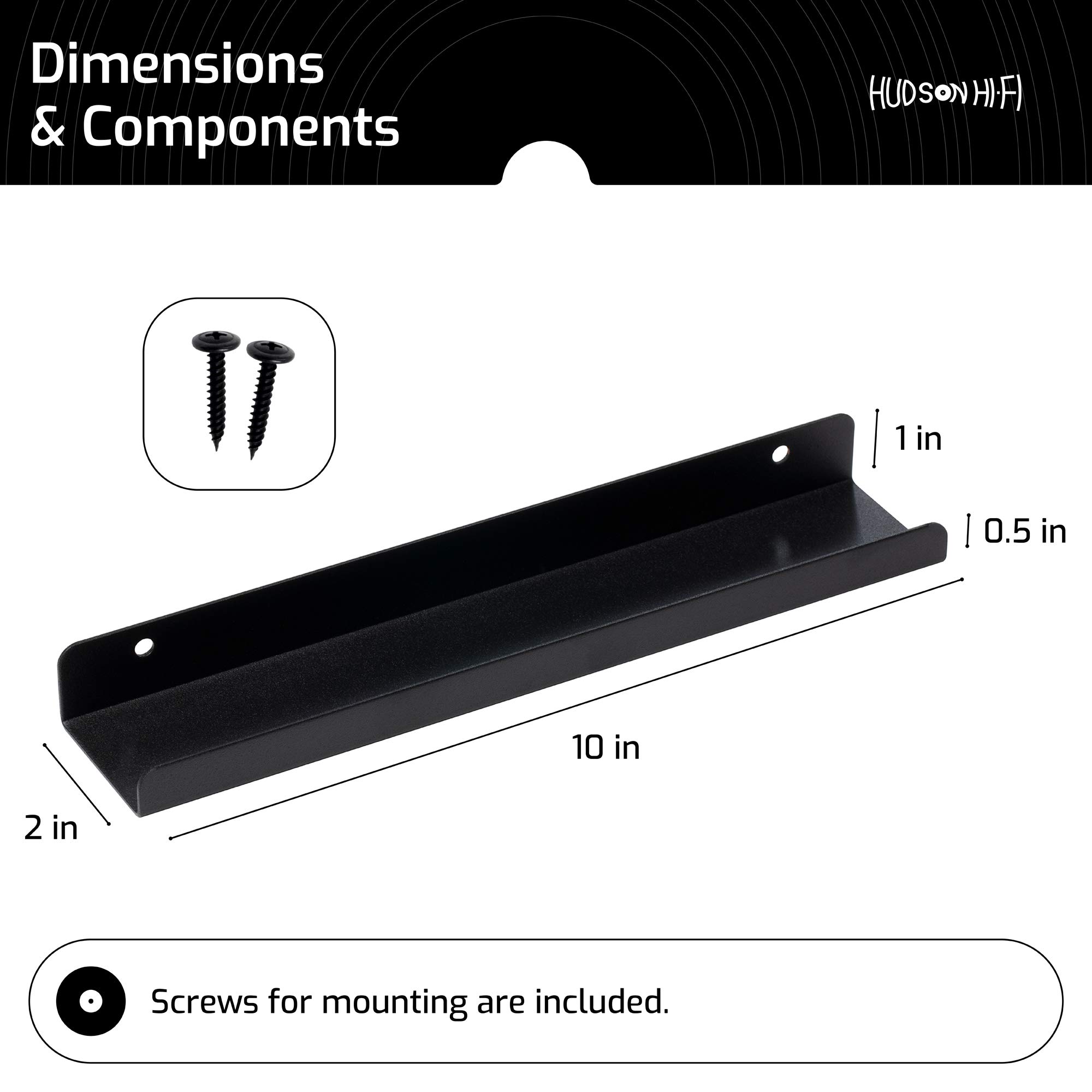Hudson - Soporte de pared para discos LP de vinilo, para mostrar tu colección con estilo 5