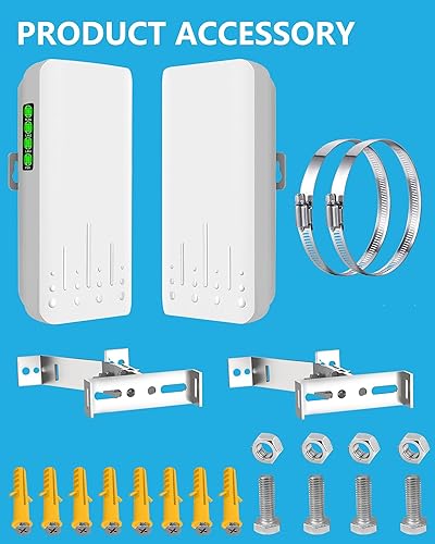 Miniatura 2 de Puente inalámbrico, extensor de red CPE para exteriores de 5.8 GHz, 100 Mkbps, acceso punto a punto PTPPTMP Plug & Play de largo alcance con antena