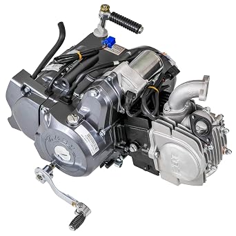 Lifan 125cc Engine 4-Stroke Motor, Single Cylinder with Air-Cooled Motor Engine Auto Clutch for XR50 CRF50 CRF50 70 Pit Dirt Bike Motorcycle - Spark Plug A7TC / CDI Ignition