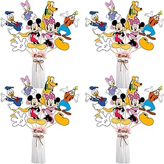 Mickey Birthday Party Supplies, 32PCS Party Centerpieces Decorations for Mouse Theme Party Supplies Decor