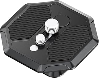 ULANZI FALCAM F50 Square Quick Release Plate, Camera Mounting Adapter QR System Convert 1/4" 3/8" Thread to F50 QR System, Aluminum Camera Accessory for Filmmaker & Photographer (Plate Only)