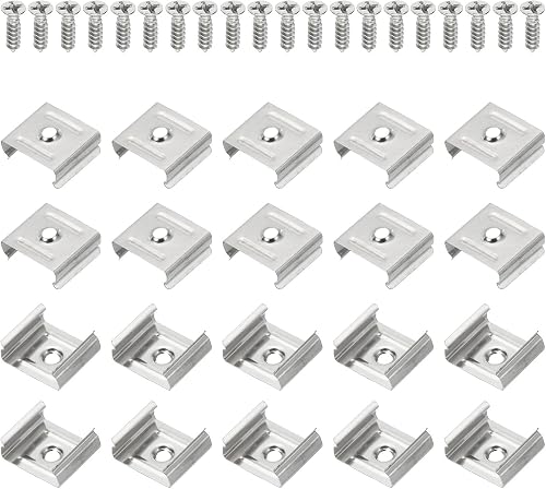 Boxonly LED Strip Clips 80pcs Stainless Steel Mounting Brackets Fixing Clip Clam