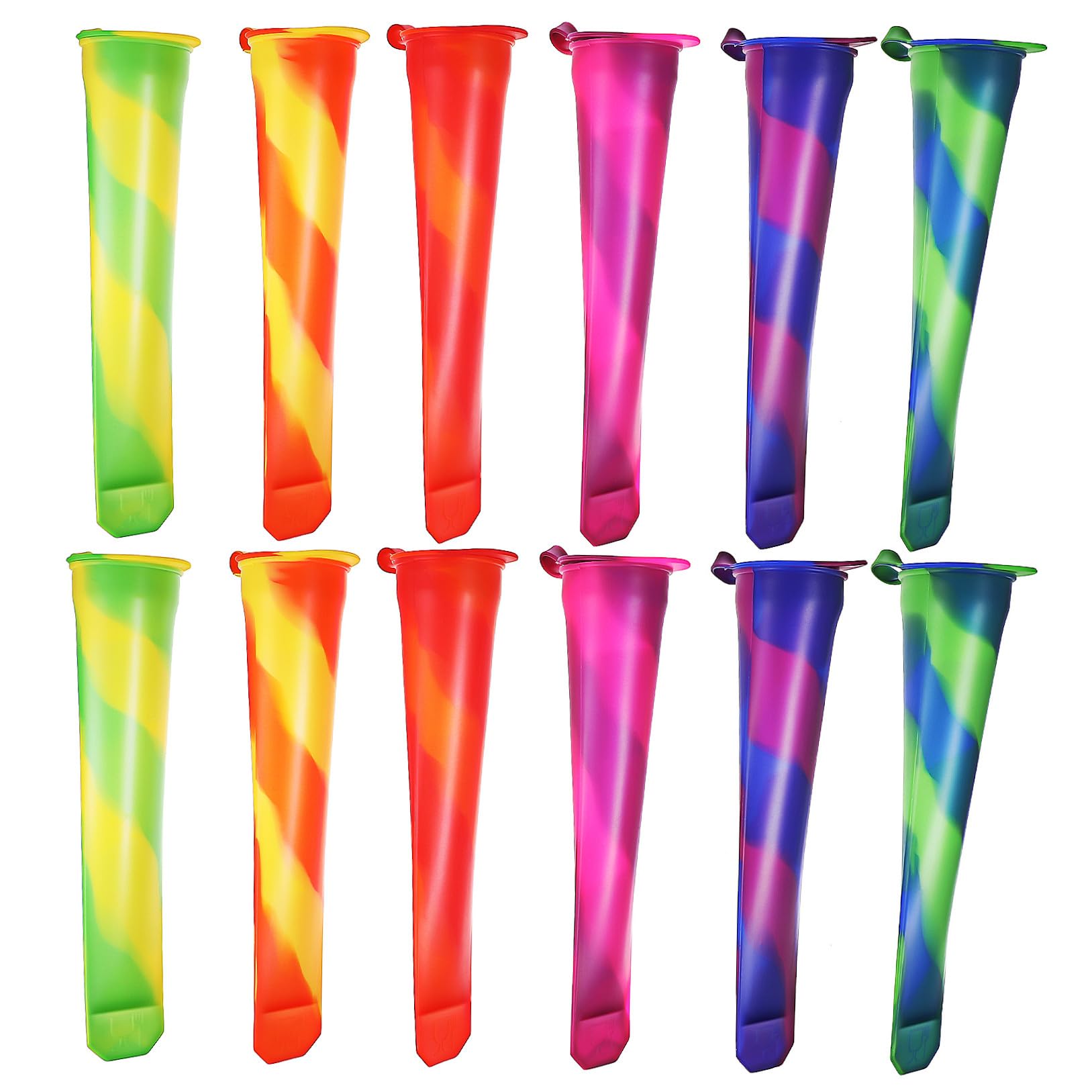 Stampo per Gelato in Silicone 12 Pezzi, Riutilizzabile, Flessibile
