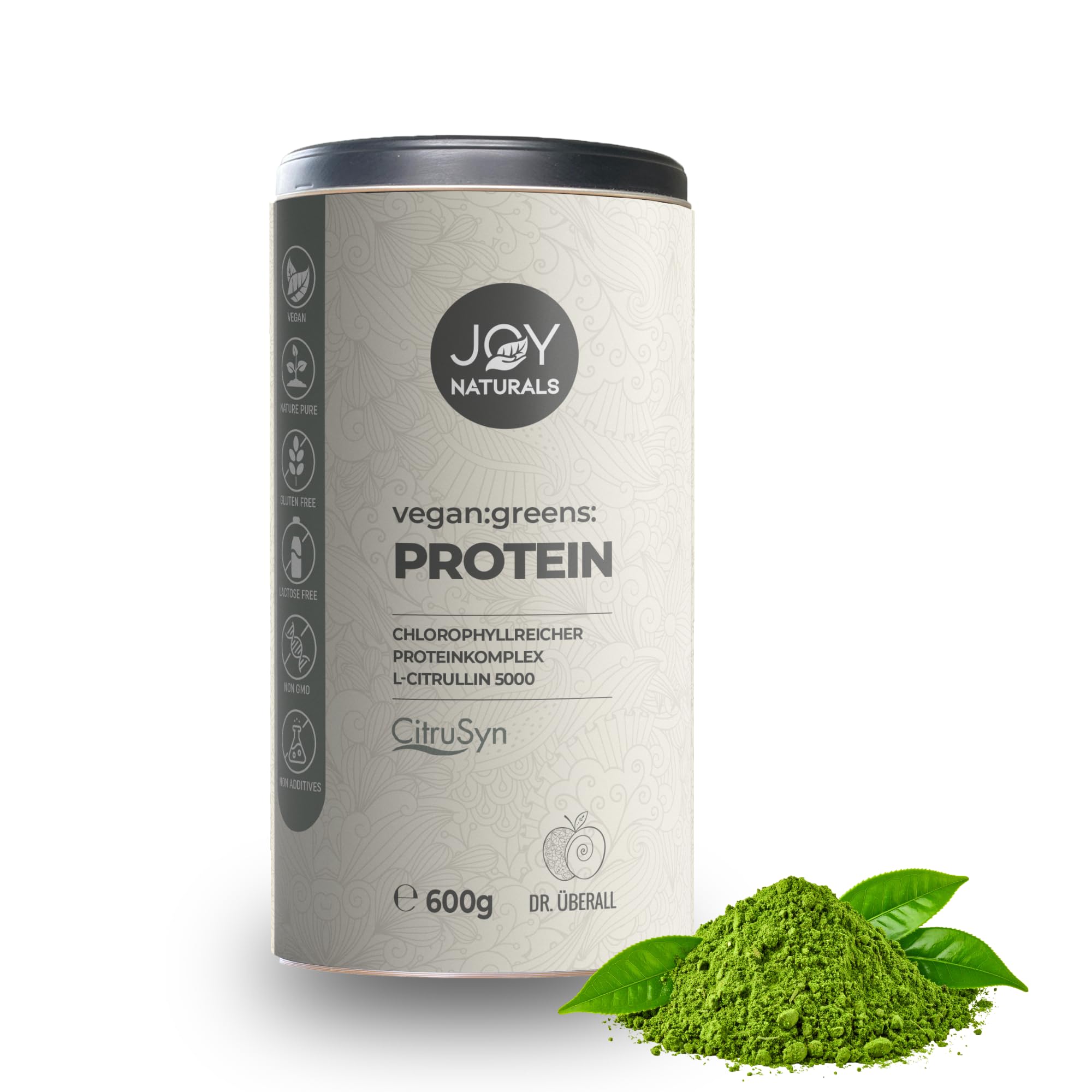 Bio Veganes Protein Greens 640 g | Pflanzliches Proteinpulver | Vegan | Hoher Proteingehalt | Ohne Zuckerzusatz | Bio