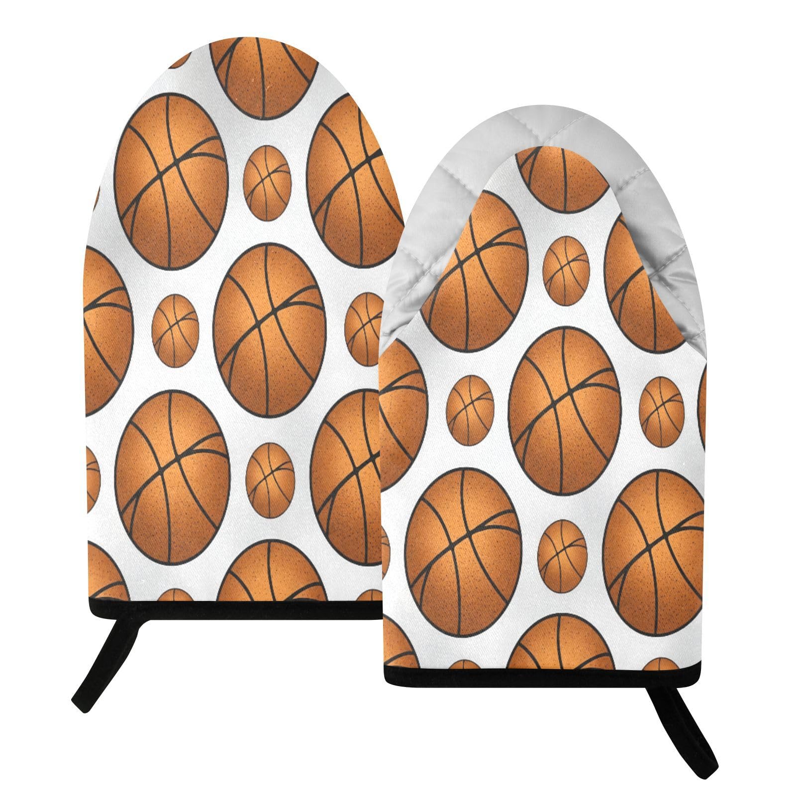 BURSTDDY Basketball Oven Mitt,Heat Resistant Kitchen Mitts for Cooking