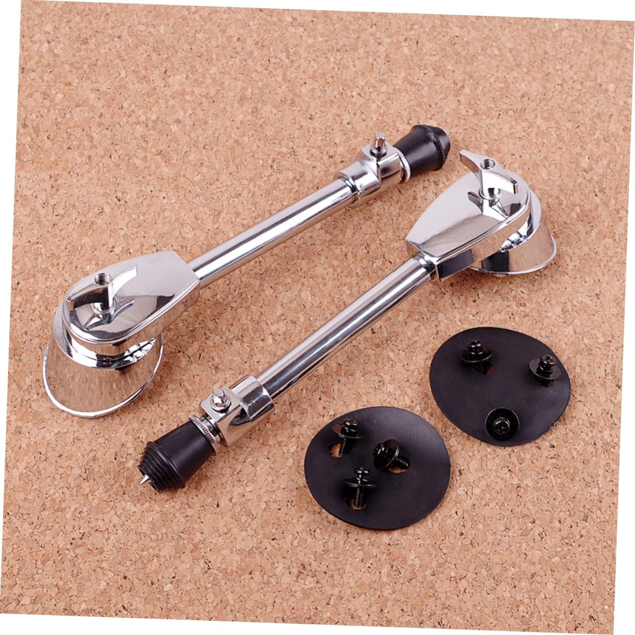 Yardwe 2-Pack Stainless Steel Drum Leg Spurs for Bass Drums Skid-Resistant Support Legs Replacement Parts for Percussion Instruments