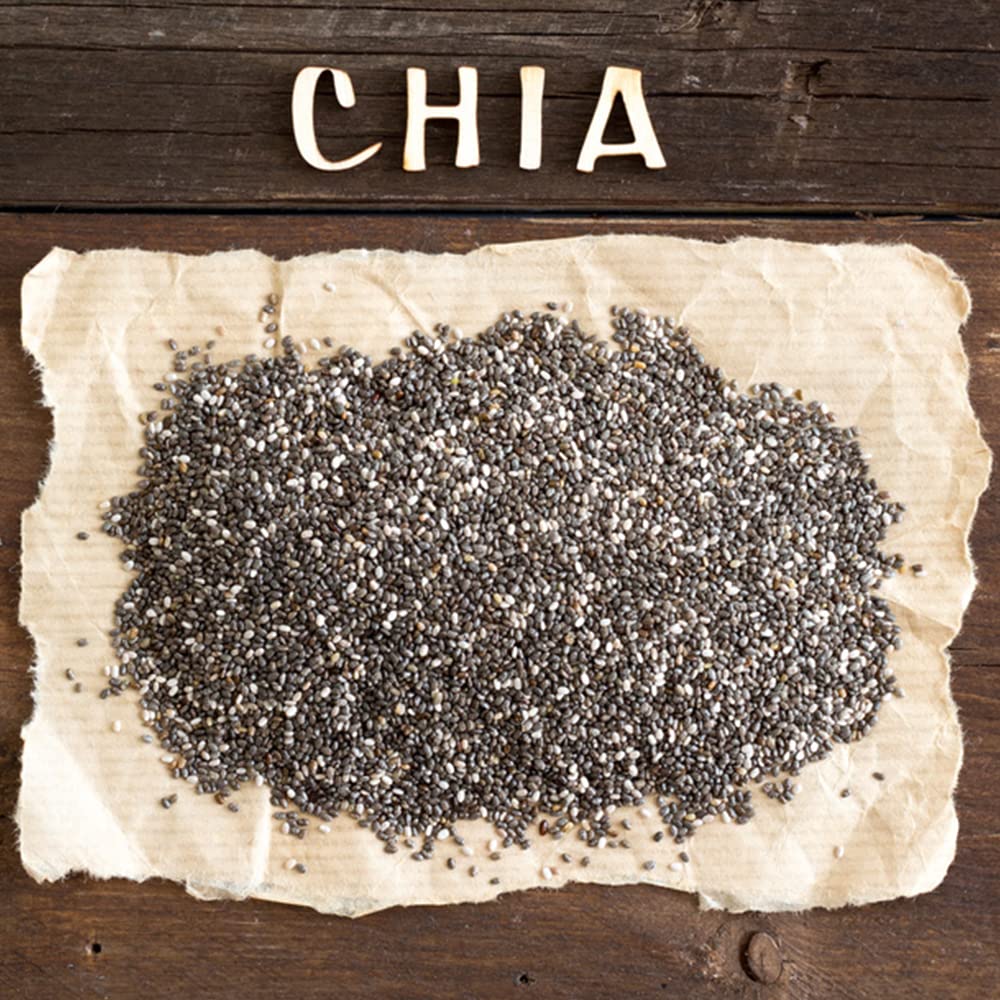 Chia Samen ganze Chiasamen ohne Zusätze vegan naturbelassen Zusatzstofffrei ohne Gentechnik ganzes Korn 100% reine Chia-Samen zum Verfeinern von Speisen Premium Qualität Vitalesia 1kg-5kg (5 kg)