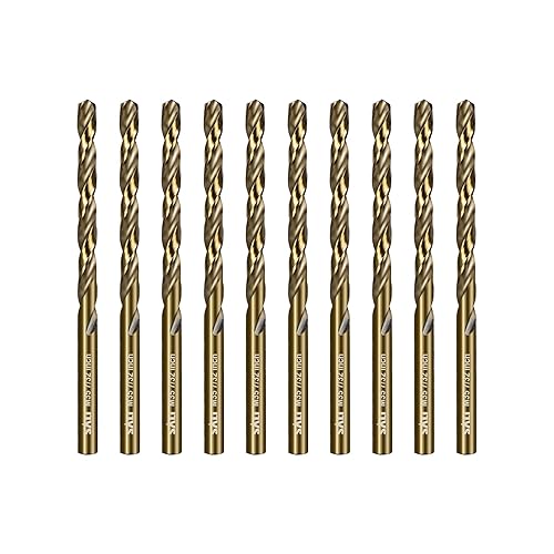SALI Juego de brocas de cobalto, 10 piezas de 732 pulgadas M35 de acero de alta velocidad para metal endurecido, acero inoxidable, hierro fundido,