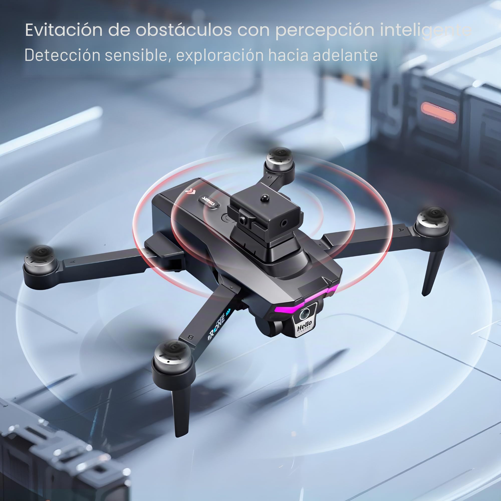 Dron GPS con cámara dual 4K para adultos, pantalla de 4,5 pulgadas, evita obstáculos, 69 minutos de vuelo, retorno automático, seguimiento, motor sin escobillas, para principiantes