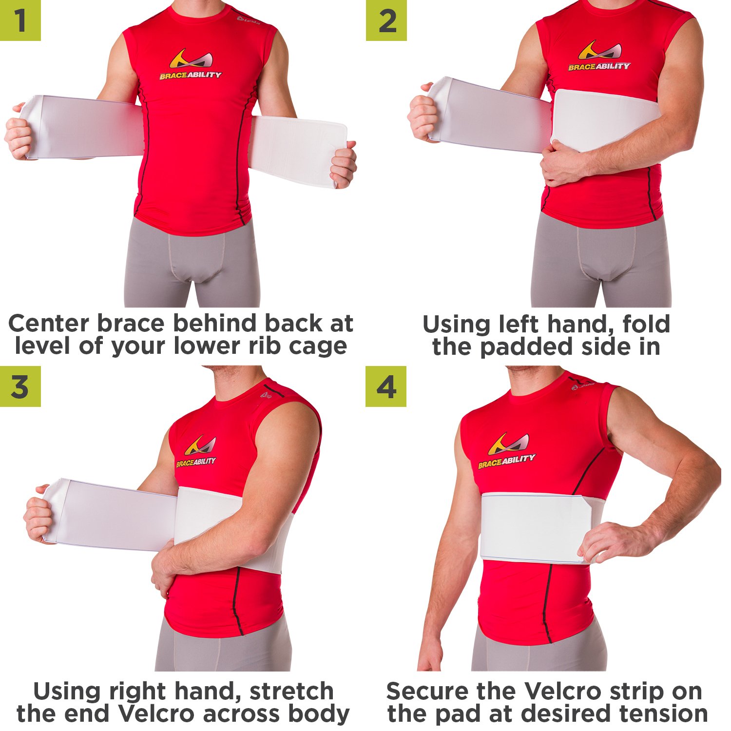Buy BraceAbility Rib Injury Binder Belt Men's Rib Cage Protector Wrap