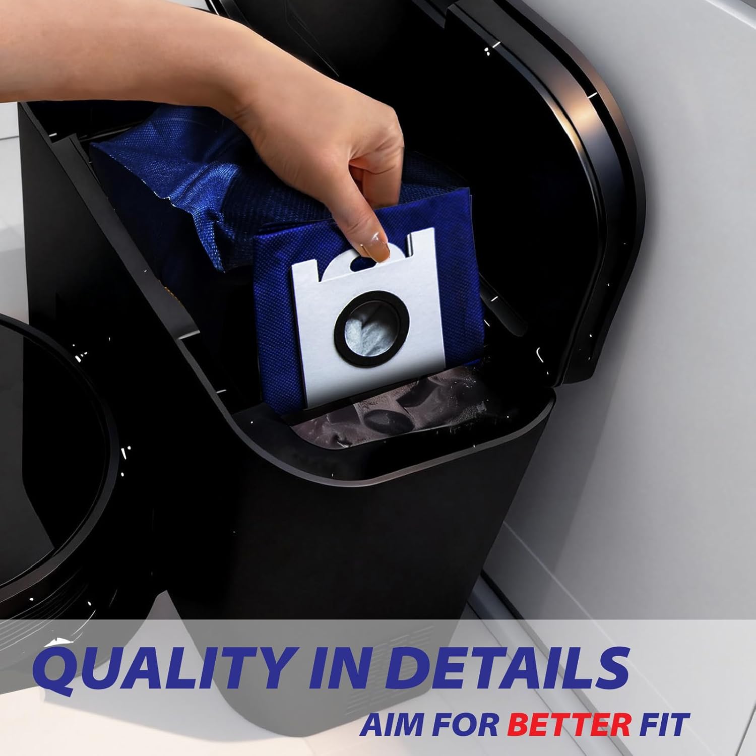 Replacement Parts Fit For Bobsweep PET24-7-213, Fit For Dustin Self-Emptying Robot Vacuum Only (13PC-brush&filter&mop&dustbag)