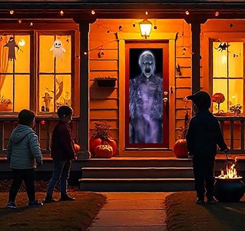 Miniatura 2 de Pantalla de retroproyección holográfica con herramientas de montaje para proyectar videos de Halloween (5.5 x 9 pies)