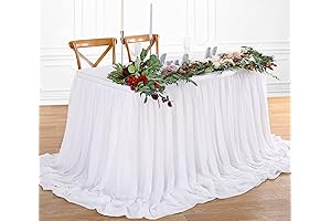 Delicate Chiffon Table Skirt for Enchanting Sweetheart Tables