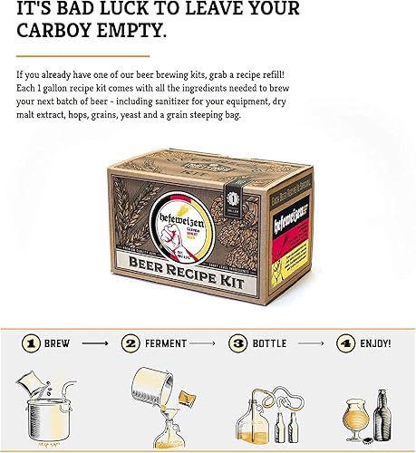 Miniatura 10 de Kit de recetas para elaborar cerveza (ingredientes)  fabrica tu propia cerveza con Home Brewing - 1 galón, Single Hop IPA