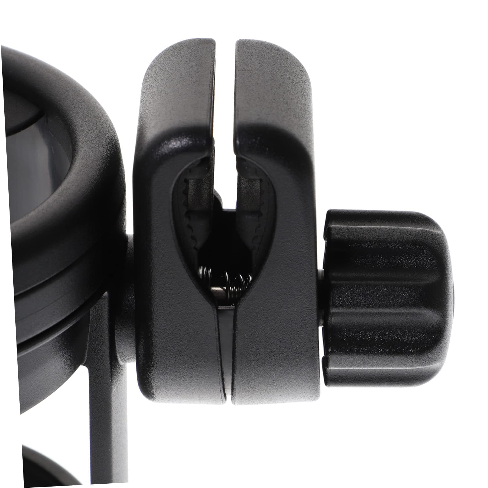 Portabicchieri per Passeggino Nero in Plastica e Metallo | Sedia a Rotelle e Scooter, per Bottiglia o Tazza da Caffè, Fissaggio Stabile Anti-sversamento