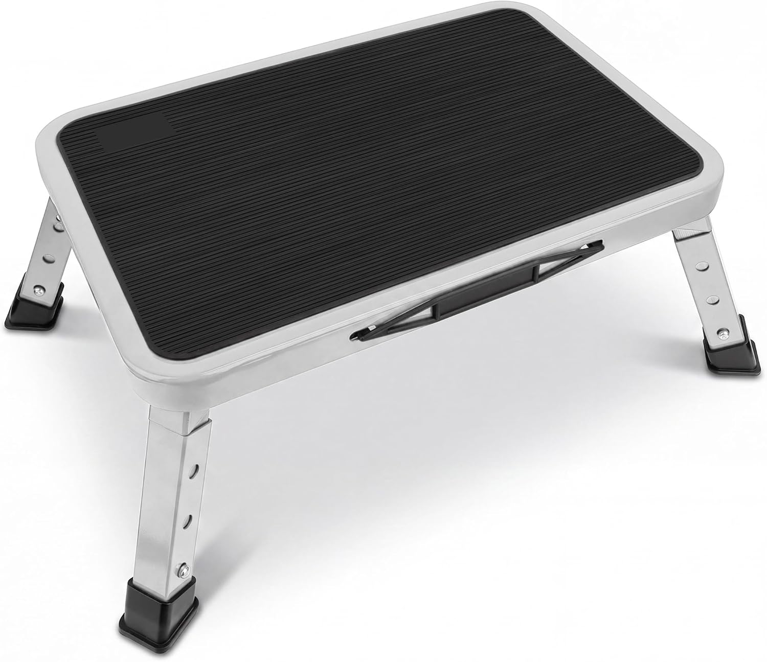 Safety RV Steps Stool, Folding Adjustable Step Stool, 500LBS, Grey