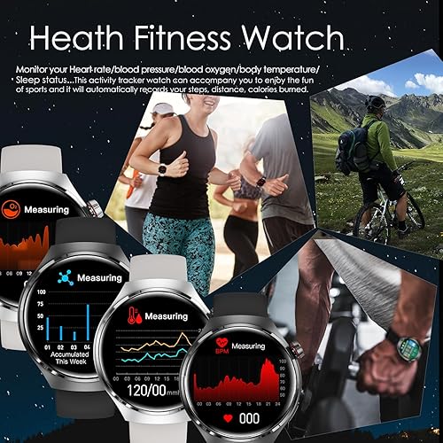 Miniatura 4 de Reloj inteligente para hombre (llamadarespuesta de llamadas) Bluetooth Llamada 1.53 pulgadas HD Militar Smartwatch para teléfonos Android iPhone
