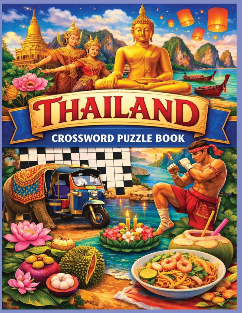 Thailand Treasures: These 100 Puzzles Take You On A Cultural & Travel Crossword Journey Through the Land of Smiles (Traveling the world country by country)