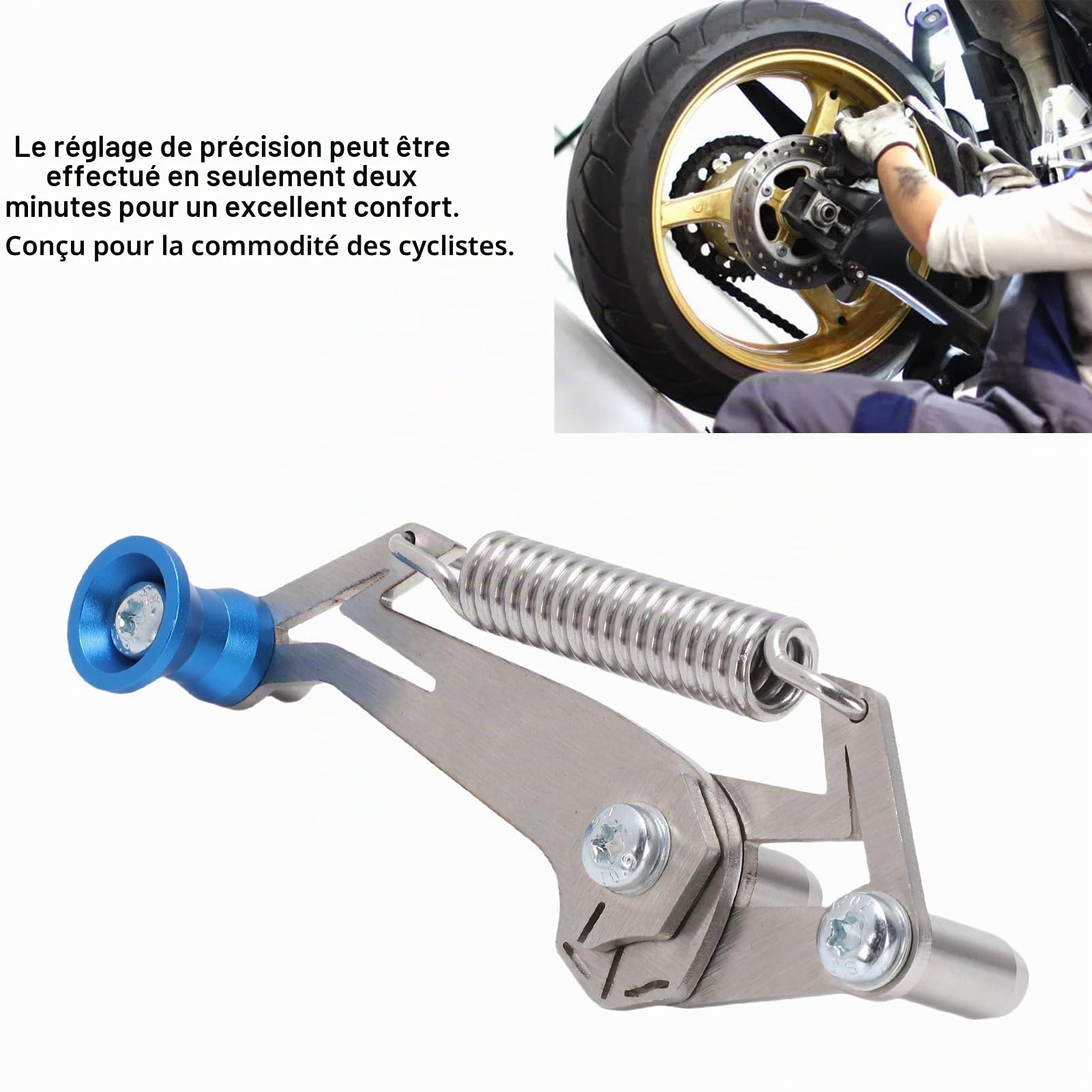 CHICIRIS Outil de Brise-chaîne, Outils de Réglage du Jeu de Chaînes de Moto, Outils de Réglage Rapide et Précis du Jeu de Chaînes, pour une Large Gamme de Motos, Vélos et Vélos