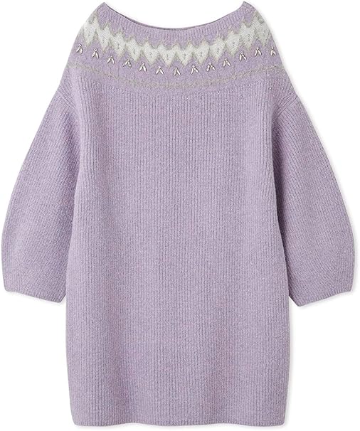 Amazon.co.jp: [セルフォード] フェアアイルニットミニワンピース