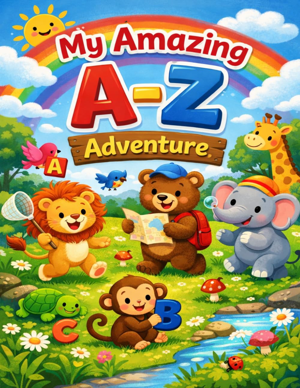 My Amazing A-Z Adventure: Coloring and Letter Tracing Book for Kids