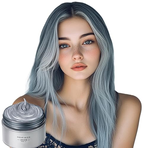 Temporary Gray Hair Wax - Cool-Toned Silver Dye for Men
