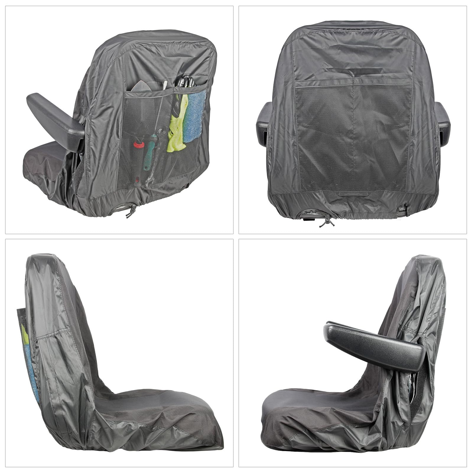Sedile per trattore per prato, copertura impermeabile, cuscino ad alte prestazioni, protezione per lo schienale del tosaerba, protezione per borsa per esterni per veicoli da giardino, attrezzatura da