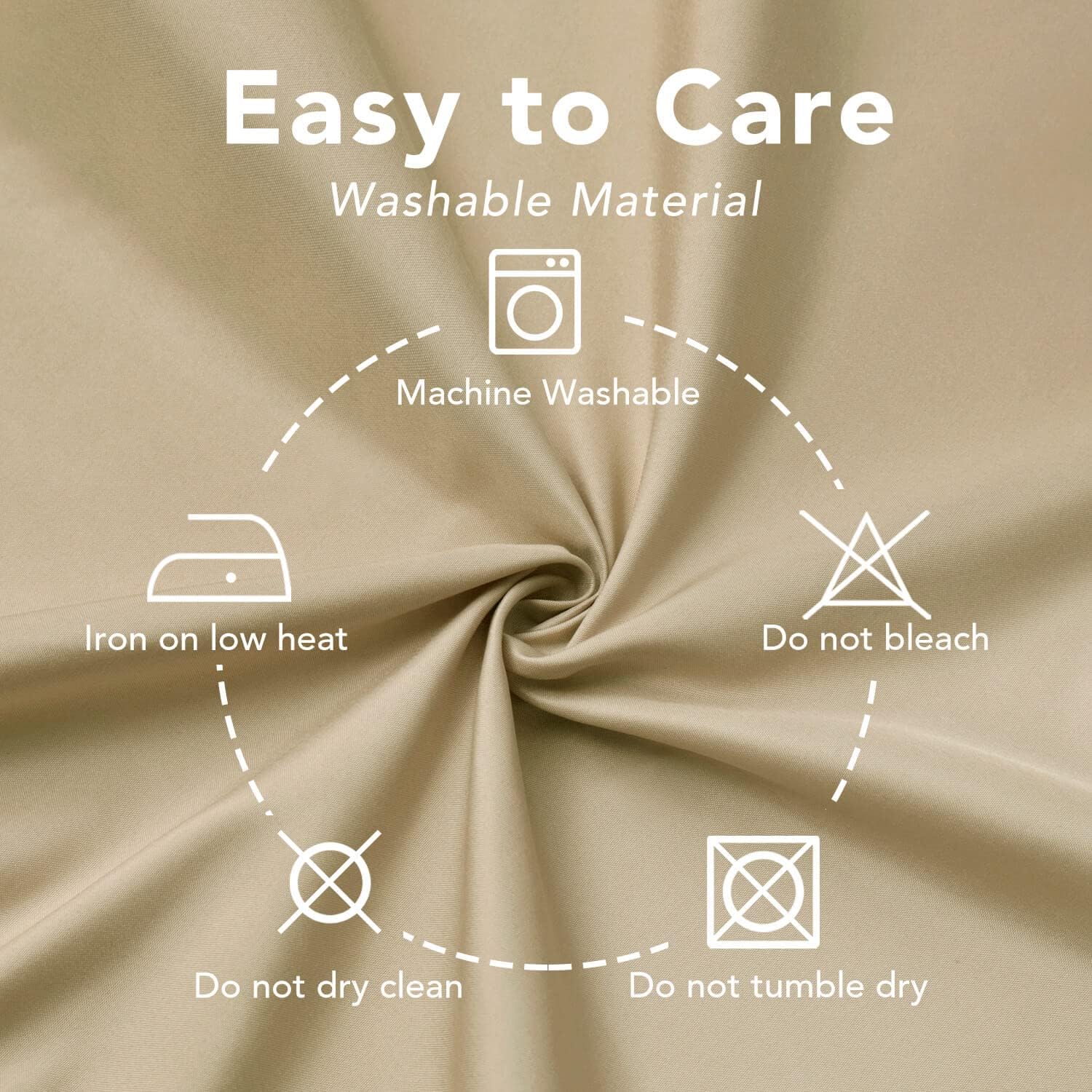 OutdoorLines Waterproof Indoor Outdoor Curtains for Patio-Privacy Sun Blocking Grommet Curtain Panel Weatherproof, UV Resistant Curtains for Gazebo, Front Porch, Pergola Beige 52W x 84L Inch 1 Piece - Image 7