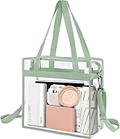 Vista 43 de BAGAIL Bolsas transparentes aprobadas para estadios con cierre de cremallera, bandolera bandolera con correa ajustable